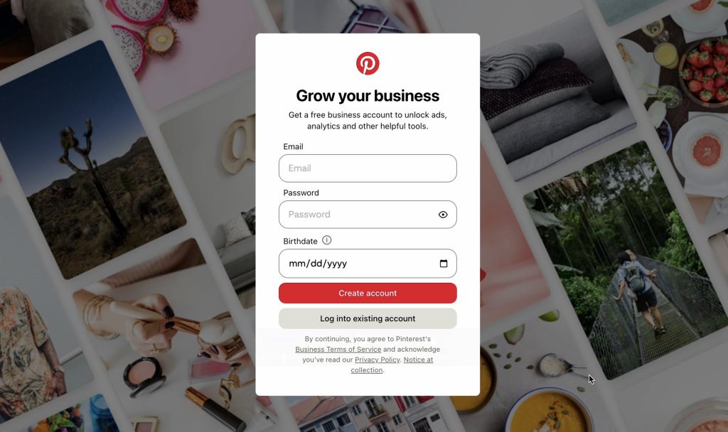 Set up your Pinterest Business Account